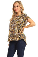 Load image into Gallery viewer, Glowing in Gold Leopard Top

