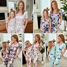 Load image into Gallery viewer, PREORDER: Matching Short Sleeve Pajamas in Assorted Prints
