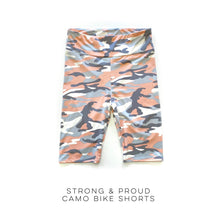 Load image into Gallery viewer, Strong &amp; Proud Camo Bike Shorts
