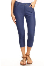 Load image into Gallery viewer, My Perfect Capri Jeggings in Denim Blue
