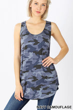 Load image into Gallery viewer, The Summer Camo Tank in Blue

