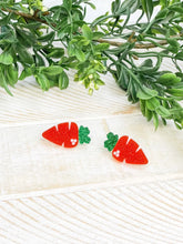 Load image into Gallery viewer, PREORDER: Acrylic Glitter Carrot Stud Earrings
