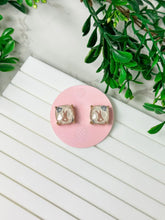 Load image into Gallery viewer, PREORDER: Bunny Printed Glass Stud Earrings
