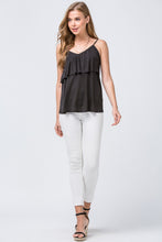 Load image into Gallery viewer, A Ruffle of Fun Tank in Black
