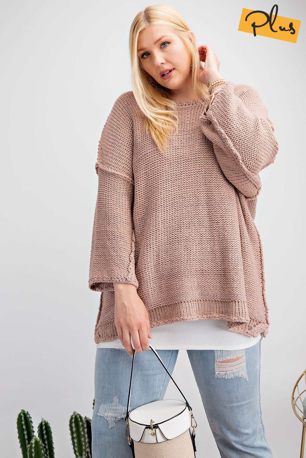 Mad About Mauve Dolman Sweater