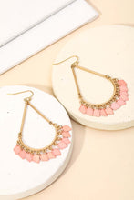 Load image into Gallery viewer, Blush Chandelier Fringe Teardrop Dangle Earrings
