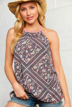 Load image into Gallery viewer, Peach Boho Tribal Print Halter Neck Tank
