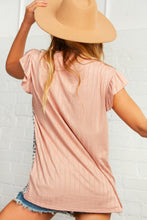 Load image into Gallery viewer, Leopard Star Print Color Block Ruffle Sleeve Top
