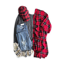 Load image into Gallery viewer, The Perfect Buffalo Plaid Hat in Red
