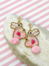 Load image into Gallery viewer, PREORDERL Bunny Seed Bead Statement Earrings
