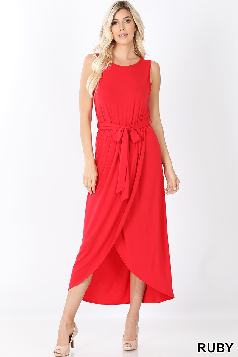 The Summer Tulip Dress in Red