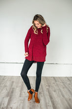 Load image into Gallery viewer, Let&#39;s Cuddle Popcorn Sweater- Burgundy
