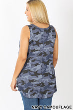 Load image into Gallery viewer, The Summer Camo Tank in Blue
