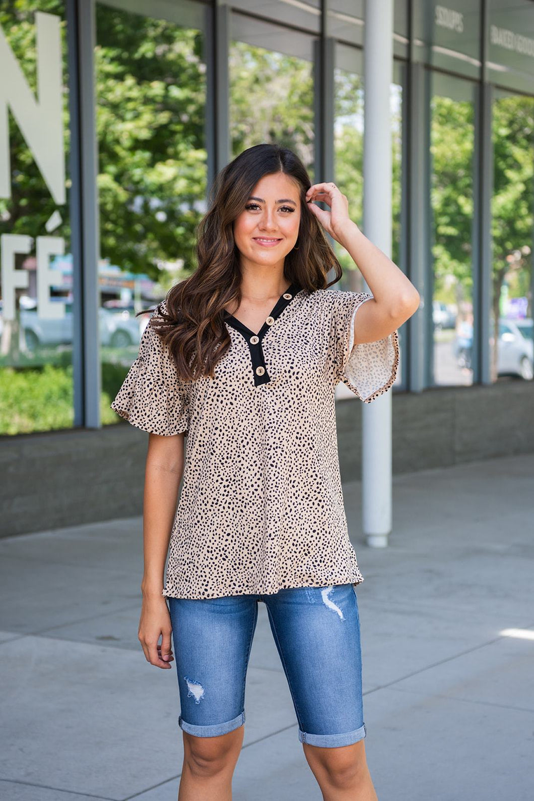 Be That Bold Ruffle Sleeve Top