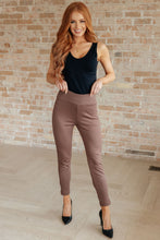 Load image into Gallery viewer, Magic Ankle Crop Skinny Pants in Dark Brown
