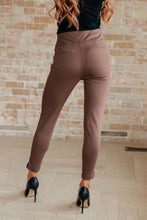 Load image into Gallery viewer, Magic Ankle Crop Skinny Pants in Dark Brown
