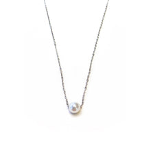 Load image into Gallery viewer, Simply Classy Silver Pearl Necklace
