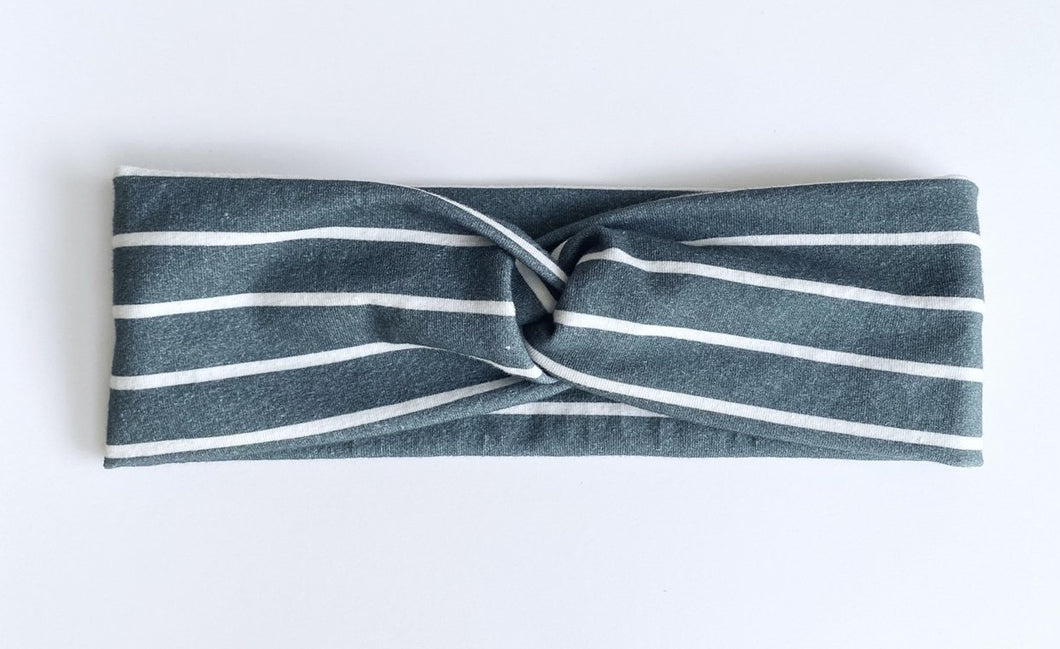 Navy Stripes Headband