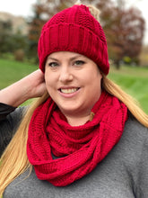 Load image into Gallery viewer, My Red Winter Infinity Knit Scarf
