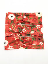 Load image into Gallery viewer, Red Vintage Christmas Floral Headband

