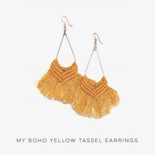 Load image into Gallery viewer, My Boho Yellow Tassel Earrings
