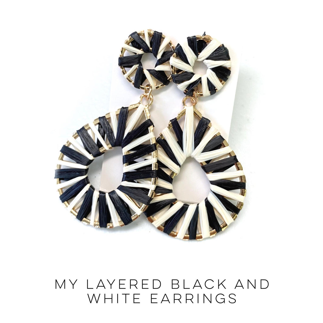 My Layered Black & White Earrings