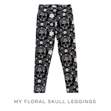 Load image into Gallery viewer, My Floral Skull Leggings
