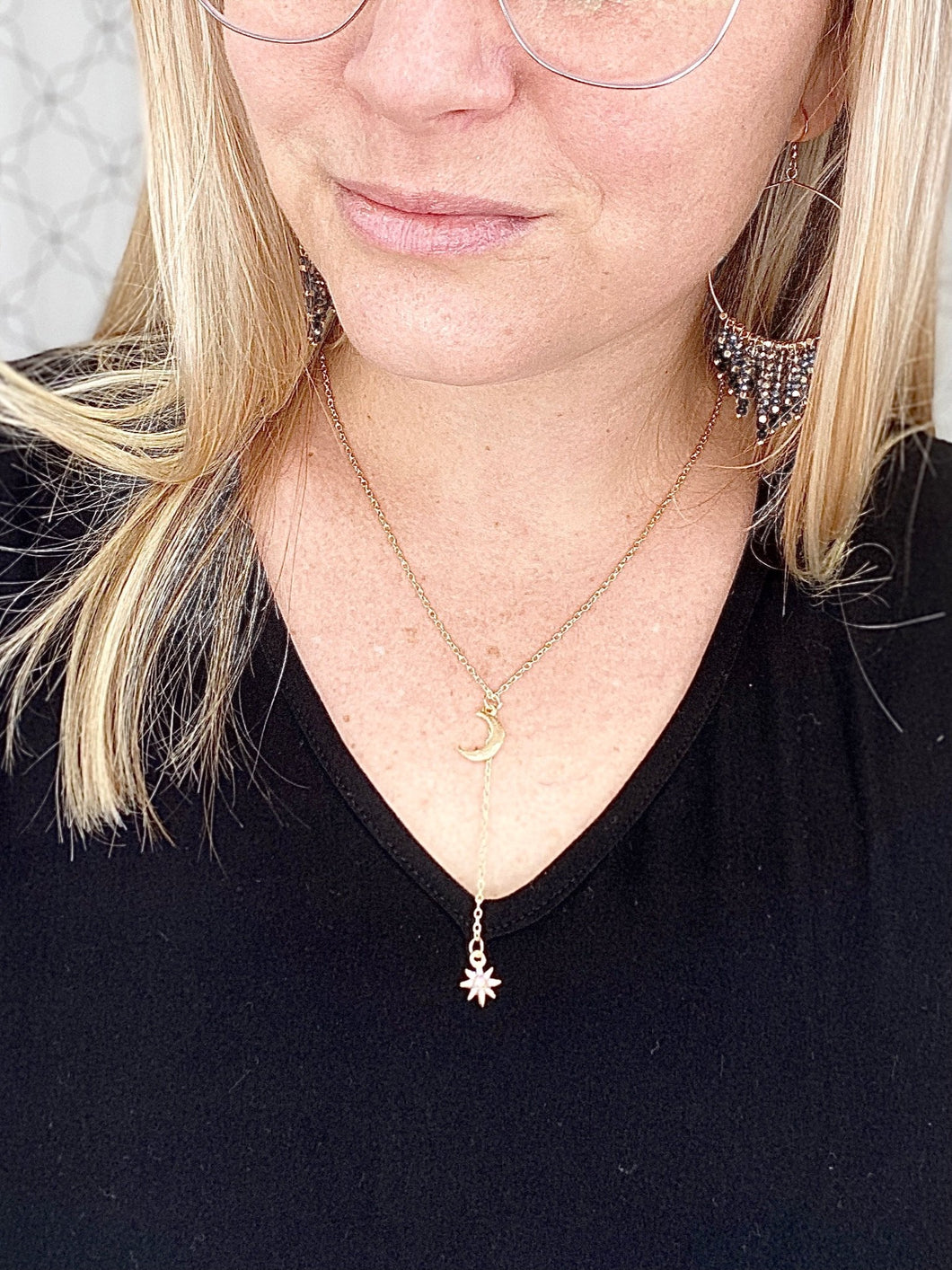 My Dainty Moon & Star Pendant Necklace