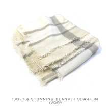 Load image into Gallery viewer, Soft &amp; Stunning Blanket Scarf in Ivory
