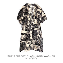 Load image into Gallery viewer, The Perfect Black Acid Washed Kimono
