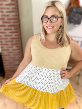 Load image into Gallery viewer, Polka Dotted in Gold Tunic
