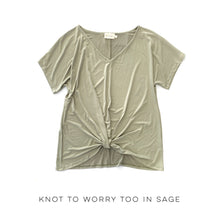 Load image into Gallery viewer, Knot To Worry Top in Sage
