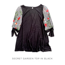 Load image into Gallery viewer, Secret Garden Top in Black
