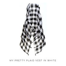 Load image into Gallery viewer, My Pretty Plaid Vest in White
