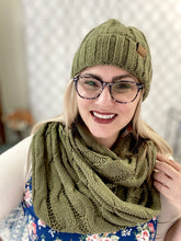 Load image into Gallery viewer, My Olive Infinity Knit Scarf
