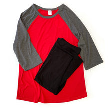 Load image into Gallery viewer, The Classic Raglan Tee in Red
