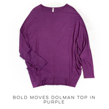 Load image into Gallery viewer, Bold Moves Dolman Top in Purple

