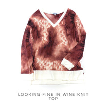 Load image into Gallery viewer, Looking Fine in Wine Knit Top
