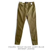 Load image into Gallery viewer, Yours Truly Olive Judy Blue Skinny Jeans
