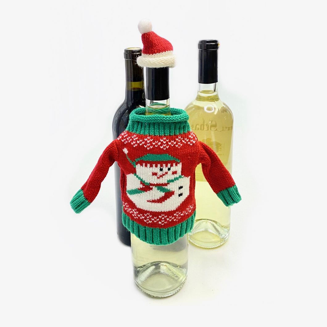 Snowman Wine Bottle Cover
