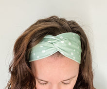 Load image into Gallery viewer, Solid Eucalyptus Green/Blue Headband
