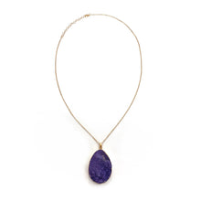 Load image into Gallery viewer, Styled With Druzy Necklace in Purple
