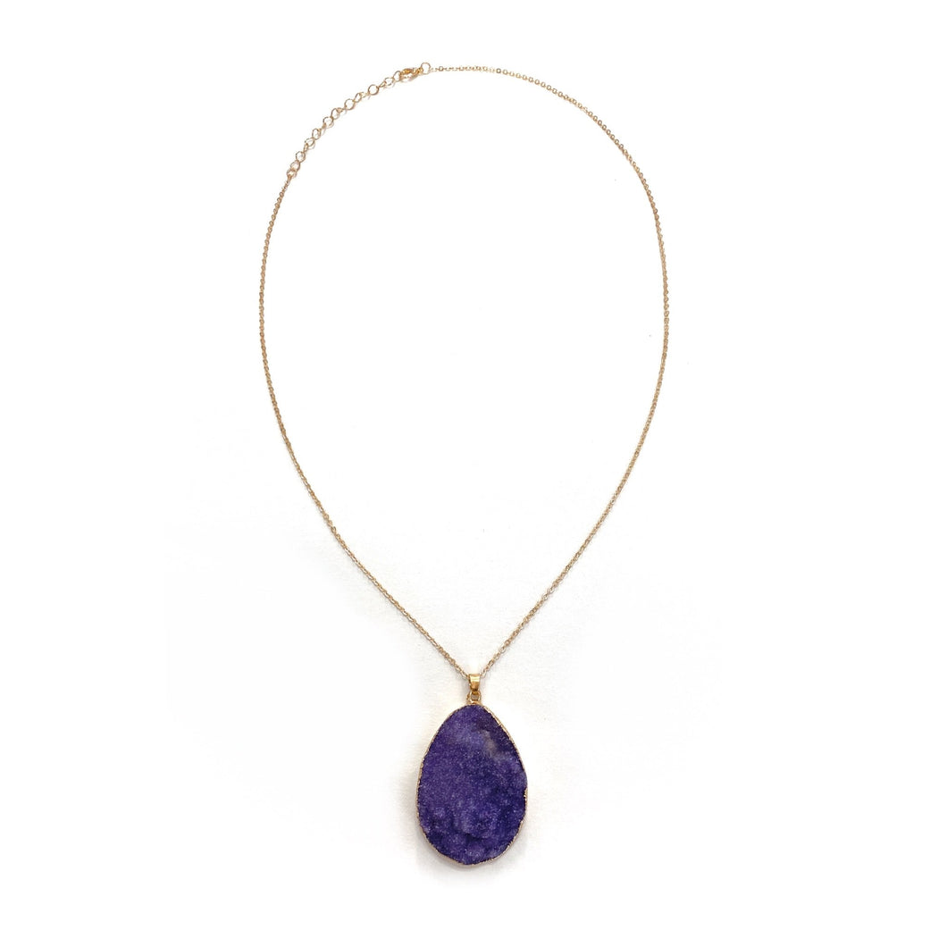 Styled With Druzy Necklace in Purple