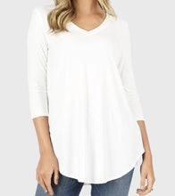 Load image into Gallery viewer, Subtle &amp; Sweet 3/4 Sleeve Top in Ivory
