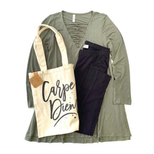 Load image into Gallery viewer, All Laced Up Top in Olive Tunic
