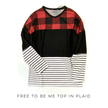 Load image into Gallery viewer, Free to Be Me Top in Plaid
