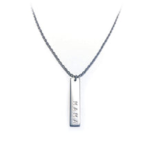 Load image into Gallery viewer, Mama Bar Necklace in Silver
