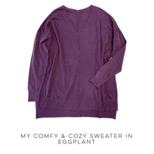 Load image into Gallery viewer, My Comfy &amp; Cozy Sweater in Eggplant
