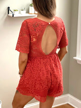 Load image into Gallery viewer, Elegant in Lace Romper
