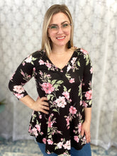 Load image into Gallery viewer, Sweet in the Springtime Top in Black
